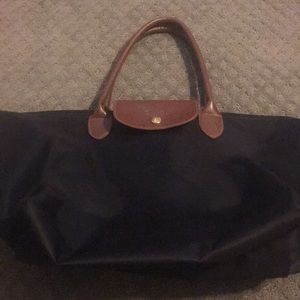 Black long champ bag medium size